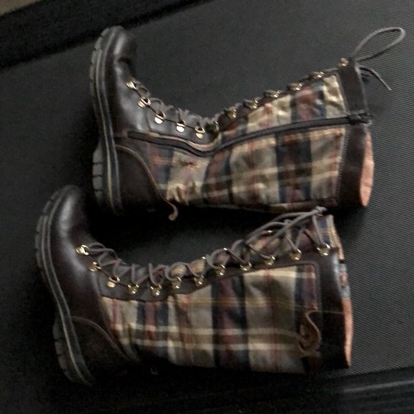 PAJAR (EUR 39) leather plaid boots - Picture 2 of 15